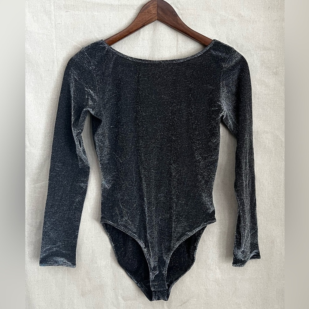 Vintage Anne Klein Metallic Bodysuit Size 10 - Picture 3 of 5